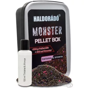   HALDORÁDÓ MONSTER Pellet Box - Tintahal & Áfonya 400g+100ml
