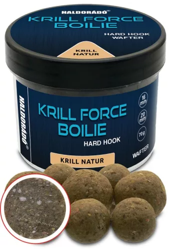 Haldorádó Krill Force Boilie Hard Hook Wafter 16, 20 mm horogcsali - Krill Natur