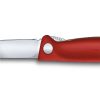 VICTORINOX Swiss Classic Red összecsukható paradicsomszeletelő kés piros zsebkés, svájci bicska  (6.7801.FB)