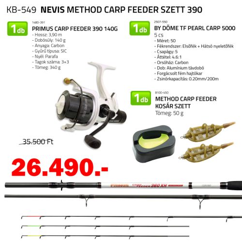 Nevis Method Carp feeder szett 390cm 1480-391+ 2507-550+ 8100-450 (KB-549)