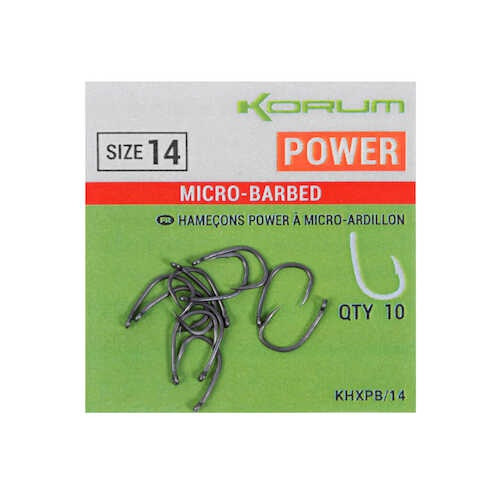 Korum Xpert Power  Micro Barbed  préimum pontyozó horog 10db (KHXPB)