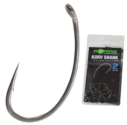 Korda Horog Kurv Shank Microbarb Hook  6-os méret horog 10db (KKS6)