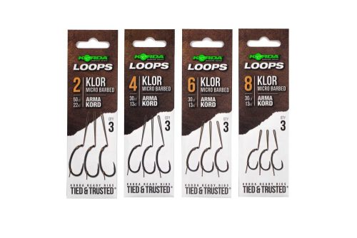 Korda - Loop Rigs Klor 6 - 30lb - 3db (KRR013) előkötött horog