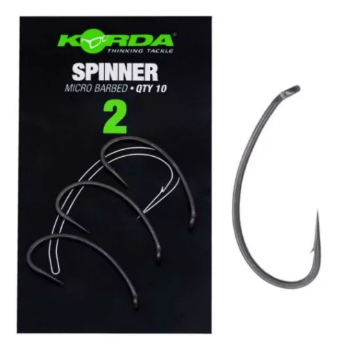 Korda Spinner Hook pontyozó horog 8-as méret 10db szakállas (KSPR8)