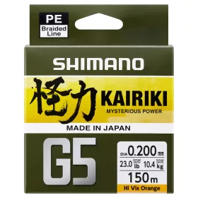   Shimano Kairiki G5 Braid Line 150m 0,15mm 5,5kg - Orange - Original Japan Products (LDM51UE150150H)