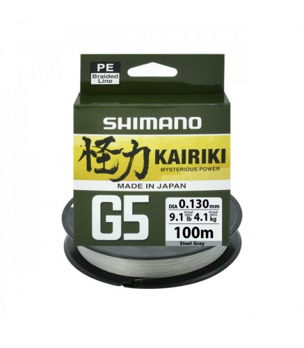 Shimano Kairiki G5 Braid Line 150m 0,18mm 9,2kg - Steel Gray- Original Japan Products (LDM51UE180150S)
