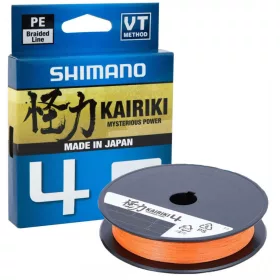   Shimano Kairiki 4 Braid Line 150m 0,215mm 16,7kg - Hi-Vis Orange- Original Japan Products (Ldm54Te2521515H)