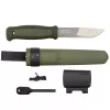 Morakniv® Mora Kansbol Green kés, tokkal + Survival Kit tűzgyújtó szett  (M-13912)