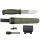 Morakniv® Mora Kansbol Green kés, tokkal + Survival Kit tűzgyújtó szett  (M-13912)