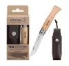 Opinel Tradition Classique No.08 (S) zsebkés, bükk, bőr tokkal, díszdobozban (O-001089)