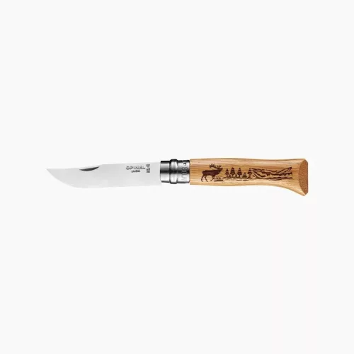 OPINEL Tradition Gravure No.08 S zsebkés, bükk, szarvas (O-002332)