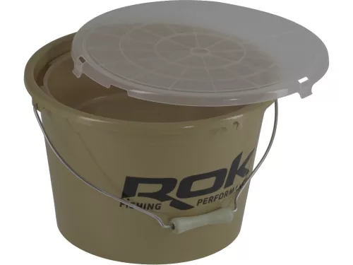 Rok Fishing Performance - Round Bucket 3In1 Set - 18l vödör +5l tál +fedél szett GREEN (ROK-030328-030337)