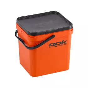   Rok Fishing Performance - Square Bucket 17 literes vödör + tető ORANGE (ROK-030429-030436) 