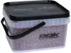 Rok Fishing Performance - Square Bucket 10 literes vödör + betét + tető szett Transparens (ROK-030467-030750)