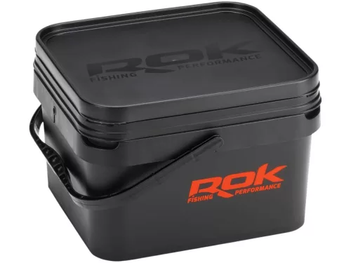 Rok Fishing Performance - Square Bucket 10 literes vödör + betét + tető szett BLACK (ROK-030467-30467)