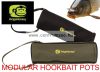 Ridgemonkey Modular Hookbait Pots - csalitároló szett - fekete - táskával (Rm051-000)