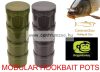 Ridgemonkey Modular Hookbait Pots - csalitároló szett - fekete - táskával (Rm051-000)