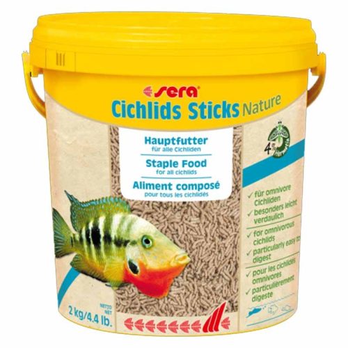 Sera Cichlid Sticks Nature 10l 2kg sügértáp - gazdaságos kiszerelés (000220)