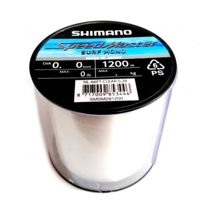 Shimano Speedmaster Surf 1200m 0.28mm 6,81kg Clear monofil zsinór (SMSM281200)