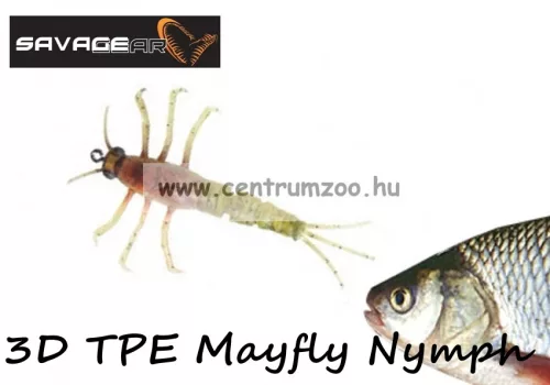 Savage Gear 3D Tpe Mayfly Nymph 5cm 2.5g -  02-Olive (SVS50672) Olajzöld