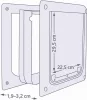 Trixie 2-Way Dog Flap S-M funkciós ajtó FEHÉR (TRX3878)