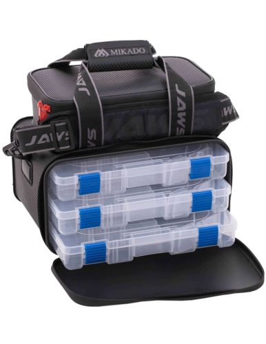 Mikado Jaws EVA Spinning Tackle Bag Medium pergető táska dobozokkal 30x20x23cm (UWI-016)