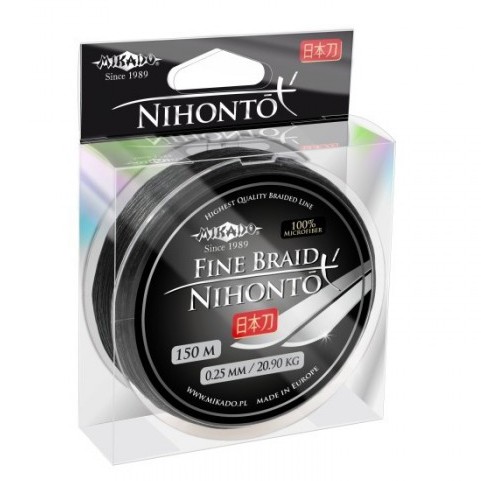Mikado Nihonto Fine Braid 0.10mm 15m 7,7kg fonott prémium előke zsinór (Z21B-010)