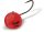 Black Cat Fire-Ball -  80g 6/0 Red - Fluoreszkáló Jig horog és ólom (3119082)