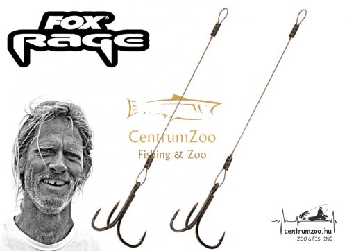 Fox Rage 49 Strand Stingers Hook Size 6-12Kg 7,5Cm - Kötött Hármashorog 2Db (Nsh031)