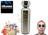 Okuma Water Bottle Marine Makrele Termosz 0,8L (Pa09022) Tengeri Horgász Motívummal