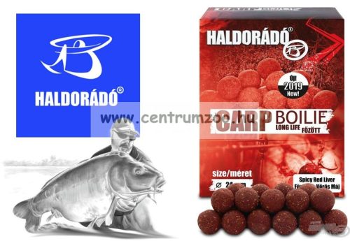 Haldorádó Carp Boilie Főzött - Fűszeres Vörös Máj 24Mm 800G