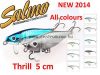 Salmo Thrill 5cm 6,5g süllyedő wobbler (QTH024)  Gunmetalfish