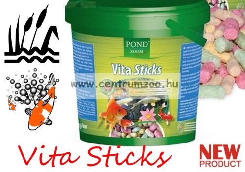 Pondzoom  Vitasticks - Kerti Tavi Főeleség Extra Vitaminnal 10Liter (Pz3407) Gazdaságos Kiszerelés