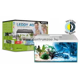   Aquael Leddy 40 Day & Night White Akvárium Szett 25Liter Egyenes Felszerelt Akvárium Szett  Akció