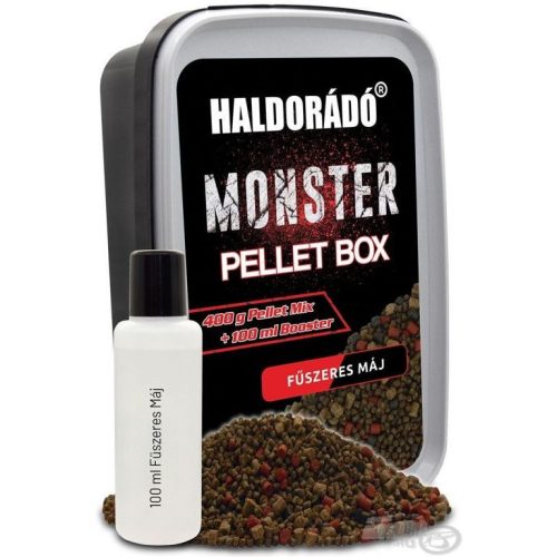 HALDORÁDÓ MONSTER Pellet Box - Fűszeres Máj 400g+100ml
