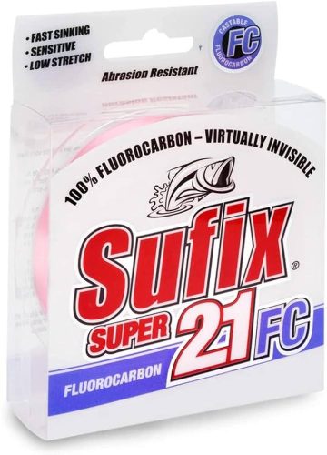 Sufix Super 21 Fluoro Clear Prémium Fluorocarbon japán zsinór 150m 0,25mm 5,9kg