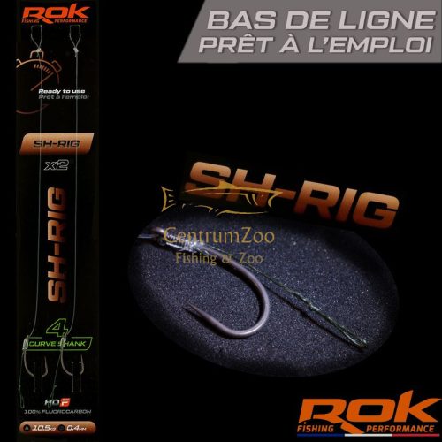Rok Fishing Sh-Rig Curve Shank - No2    2Db (060945) Előkötött Bojlis Horog