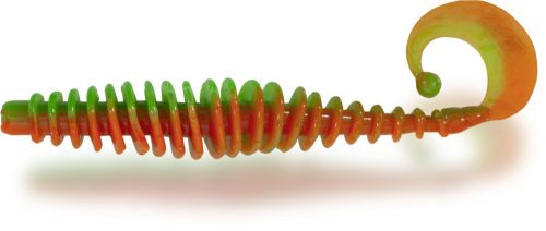 Zebco Magic Trout T-worm Twister Cheese 5,5cm 1,5g Neon Green Orange 6db  (3279302)