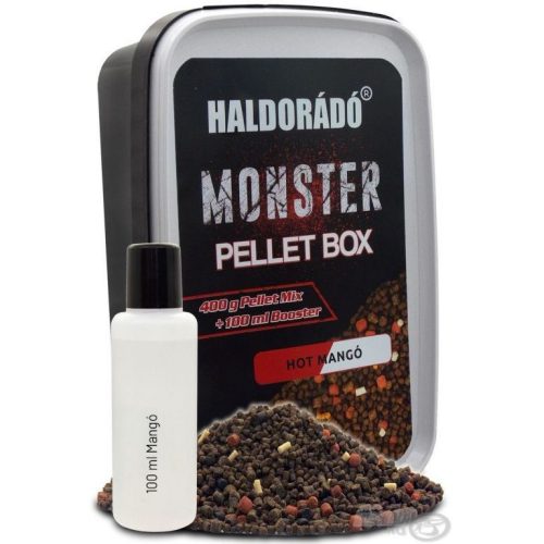 HALDORÁDÓ MONSTER Pellet Box - Hot Mangó 400g+100ml