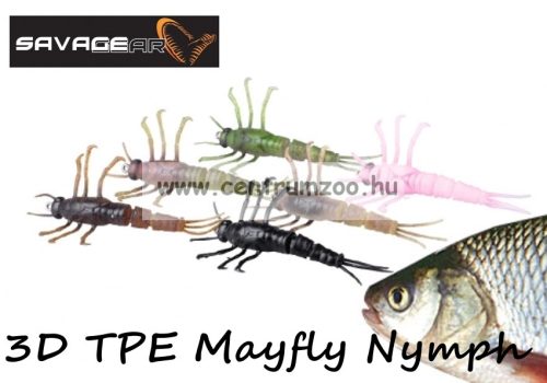 Savage Gear 3D Tpe Mayfly Nymph 5Cm 2.5G -  03-Green (50673) Zöld