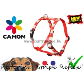   Camon Pettorina Stripe Reflex Kutyahám - Kék 10mm (Dc056/B)