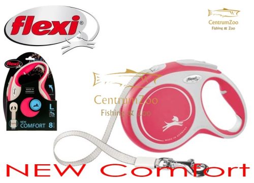Flexi New Comfort M Cord Zsinóros Póráz 8M 20Kg - Piros (12896)