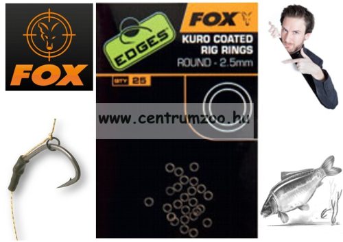 Fox Edges™ Kuro Coated Rig Rings - 2.5Mm Small 25Db (Cac543)