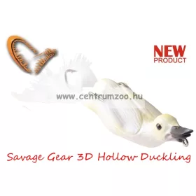   Savage Gear 3D Hollow Duckling Weedless S 7.5Cm 15G 04-White Kiskacsa Csukára, Harcsára  (57652)