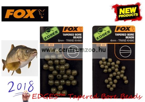 Fox Edges™ Tapered Bore Beads Gumigolyó Kúpos Belső Furattal 4Mm (Cac557)