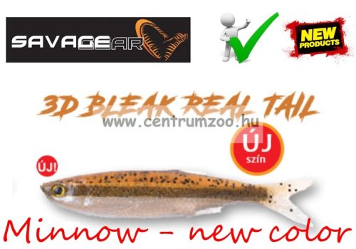 Savage Gear Lb 3D Bleak Real Tail 13.5Cm 14G 4Pcs 08-Minnow Gumihal (57501) New