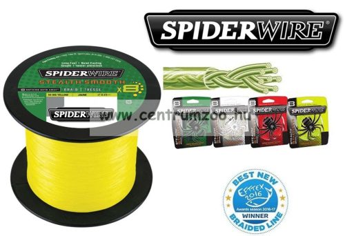 Spiderwire® Stealth Smooth 8 Yellow Braid 8 Szálas Fonott Zsinór 1800M 0,35Mm 40,8Kg (1422229)