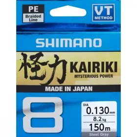   Shimano Kairiki 4 Braid Line 150m 0,23mm 18,6Kg - Steel Gray - Original Japan Products (Ldm54Te3023015S)