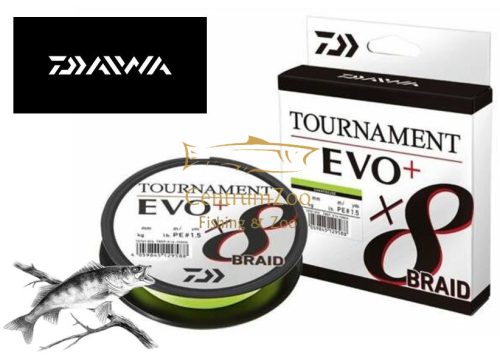 Daiwa Tournament X8 Braid Evo+ Ch Chartreuse 135m 0,08mm 4,9Kg Fonott Zsinór (12761-008)