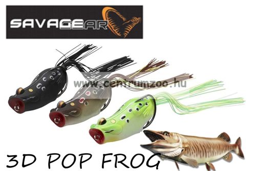 Savage Gear 3D Pop Frog  70 20G Black Frog Béka Műcsali (62031)